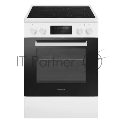Плита электрическая Maunfeld MEC611CW09TD белый, конфорок 4 шт, духовка 59 л, 60 см x 85 см x 63 см