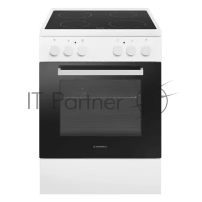 Плита электрическая Maunfeld MEC65CW07 белый, конфорок 4 шт, духовка 60 л, 60 см x 85 см x 60 см
