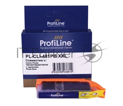 Картридж струйный ProfiLine PL-CLI-481PB XXL для принтеров Canon Pixma TS8140/TS8240/TS9140 с чернилами Photo Blue 11,7 мл