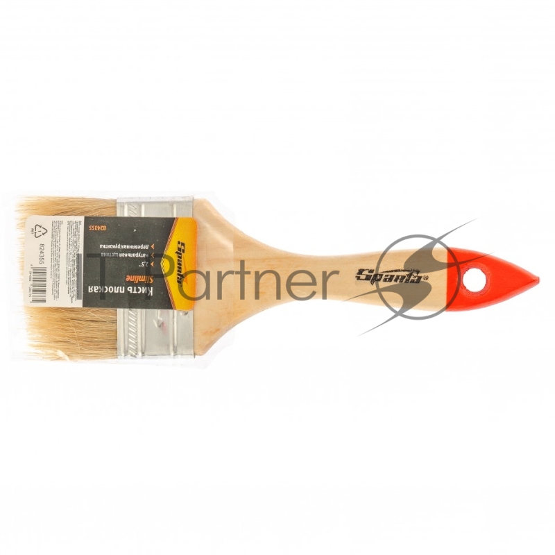 Кисть плоская Sparta Slimline 2,5" (63 мм), натуральная щетина, деревянная рукоятка
