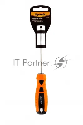 Отвертка Sparta "Point", SL3,0 х 100 мм, двухкомпонентная рукоятка