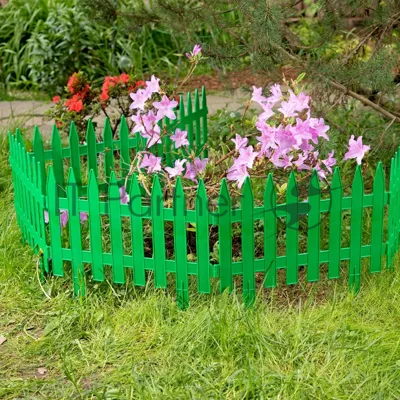 Забор декоративный Palisad "Рейка", 28х300 см, зеленый