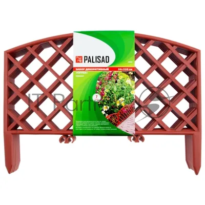 Забор декоративный Palisad "Сетка", 24х320 см, терракот