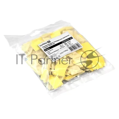 Самоклеющаяся площадка для крепления стяжек ExeGate EX293143RUS STM2525W-100 (25х25 мм, halogen free, -40°C - +85°C, белая, 100 шт)