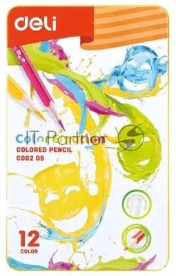 Карандаши цветные Deli Color Emotion EC00205 EC00205, липа, 12 цветов, коробка металлическая