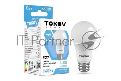 Лампа светодиодная TOKOV ELECTRIC 9 Вт G45 6500К Е27 176-264В