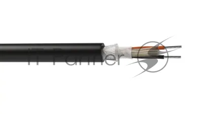 Кабель балансный микрофонный 100 м, 20 AWG, 0.5 мм2, диаметр 6.7 мм, экран, медь 28 x 0.15 мм, черный, бухта