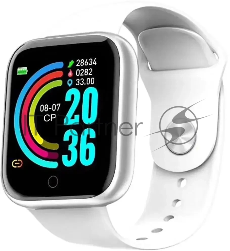 Умные часы IRBIS IceLine, 1.3", TFT, Bluetooth, IP65, белый