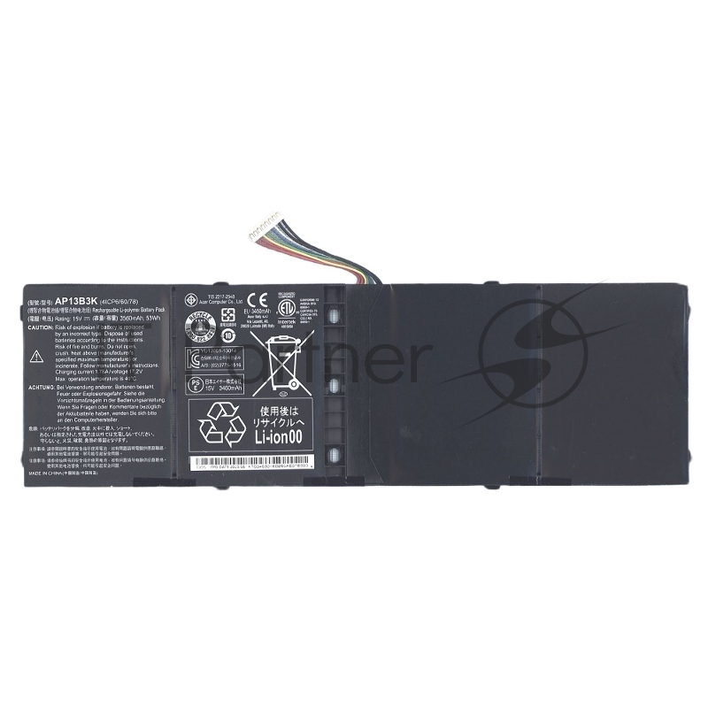 Аккумуляторная батарея для ноутбука Acer Aspire V7-482 15V 3560mAh 53Wh