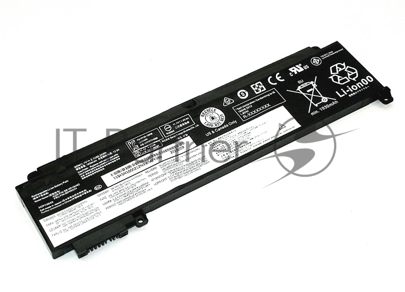 Аккумуляторная батарея для ноутбука Lenovo T460S T470S (01AV405) 11.1V 24Wh 1930mAh черный