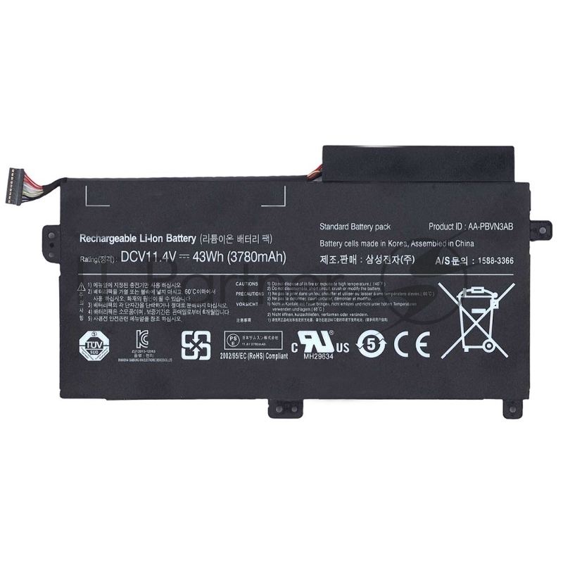 Аккумуляторная батарея для ноутбука Samsung 370R5E, 470R5E 11.4V 43Wh черный