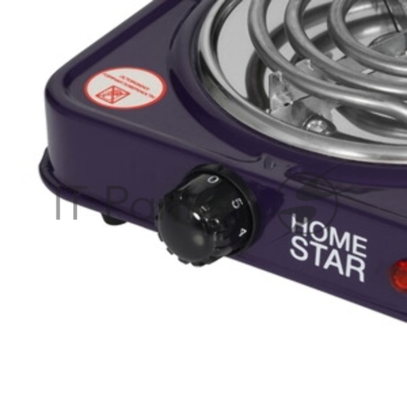 Плита настольная электрическая Homestar HS-1103 сапфир, 1 кВт, ТЭН, конфорки - 1, эмаль, поворотные переключатели