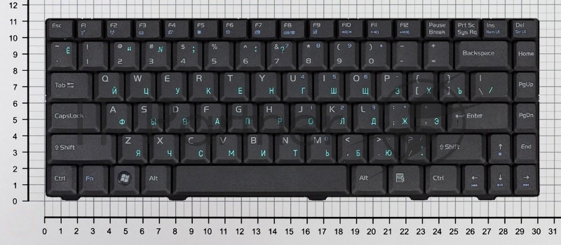 Клавиатура для ноутбука Asus F80 X82 X85 X88 F81 F81S F83SE черная