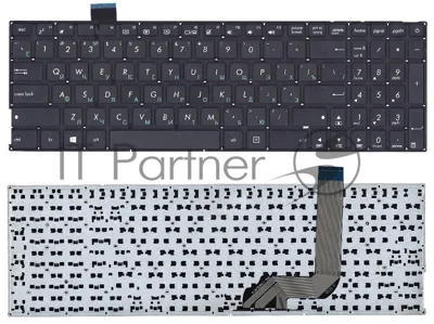 Клавиатура для ноутбука Asus X542 A542 K542 черная без рамки