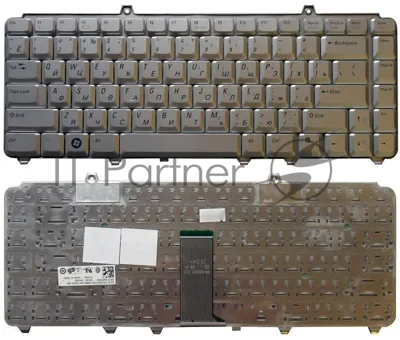 Клавиатура для ноутбука Dell Inspiron 1420 1520 1525 1526 1540 Vostro 1400 1500 серебристая