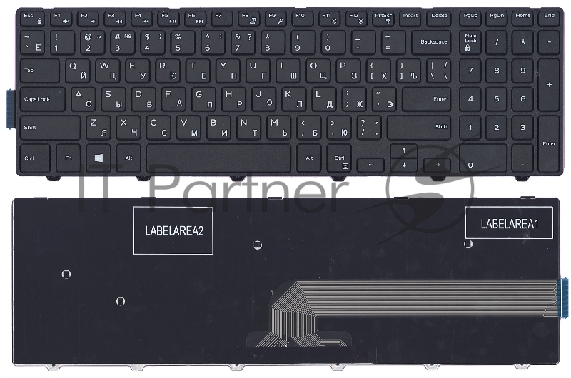 Клавиатура для ноутбука Dell Inspiron 15-5000 5547 5521 5542 черная с рамкой