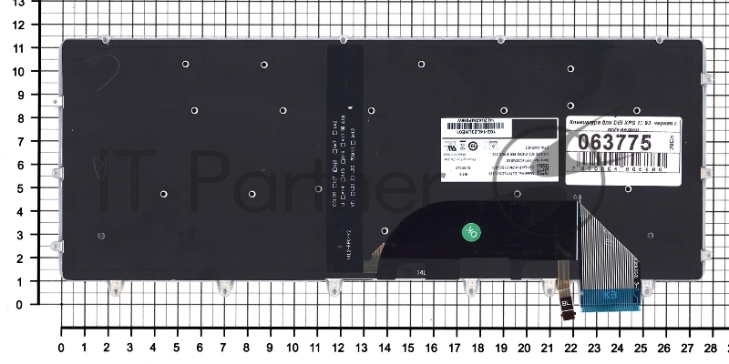 Клавиатура для ноутбука Dell XPS 15 9550 черная с подсветкой