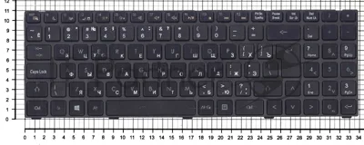 Клавиатура для ноутбука DNS K580S черная с рамкой