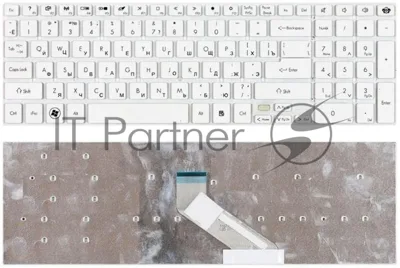 Клавиатура для ноутбука Gateway NV55S NV57H NV75S NV77H TS45 белый