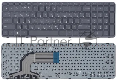 Клавиатура для ноутбука HP Pavilion 15-e черная с рамкой