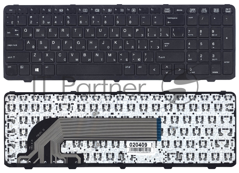 Клавиатура для ноутбука HP ProBook 450 G1 470 G1 черная с рамкой