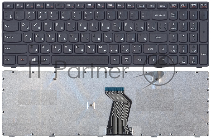 Клавиатура для ноутбука Lenovo G500 G505 G505A G510 G700 G700A G710 черная с черной рамкой
