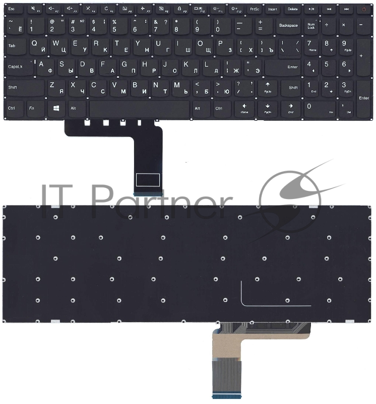 Клавиатура для ноутбука Lenovo IdeaPad 110-15IBR черная