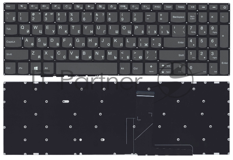 Клавиатура для ноутбука Lenovo IdeaPad 320-15ABR 520-15IKB черная