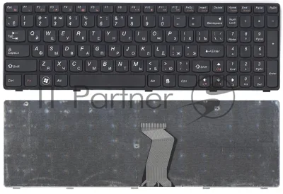 Клавиатура для ноутбука Lenovo Ideapad G580 G585 Z580 Z585 Z780 G780 черная с черной рамкой