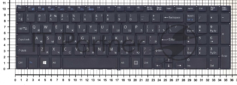 Клавиатура для ноутбука Sony FIT 15 SVF15 черная