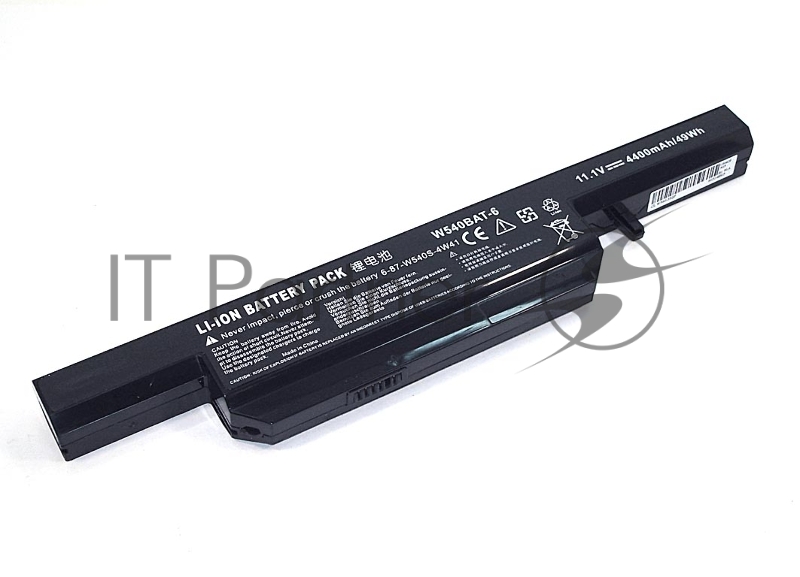 Аккумуляторная батарея для ноутбука Clevo W540-3S2P 11.1V 5200mAh OEM черный