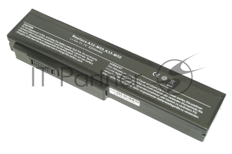Аккумуляторная батарея для ноутбука Asus X55 M50 G50 N61 M60 N53 M51 G60 G51 5200mAh OEM черный