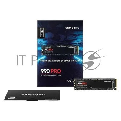 Накопитель SSD Samsung 990 PRO, 1000Gb, PCIe 4.0 x4, M.2 2280, NVMe, R/W 7450/6900