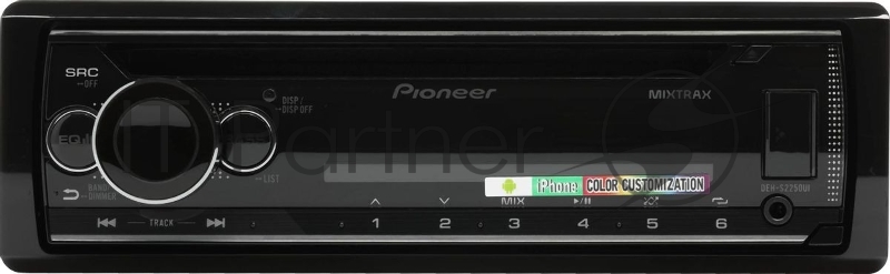 Автомагнитола Pioneer DEH-S2250UI, 1 DIN, CD, USB Type-A, AUX, пульт ДУ, съёмная панель