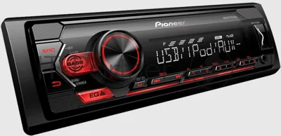 Автомагнитола Pioneer MVH-S125UI, 1 DIN, USB Type-A, AUX, пульт ДУ, съёмная панель
