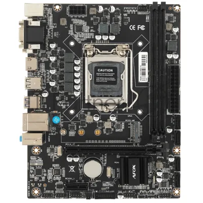 Материнская плата AFOX IH510-MA2-V2, LGA 1200, Intel H510, 2xDDR4, 4xSATA, 1xM.2, 1xPCIe 4.0 x16, DVI, HDMI, VGA, 1x1Gb LAN, 3x3.5 мм, 5.1, microATX