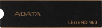 Накопитель SSD ADATA LEGEND 960, 2Tb, PCIe 4.0 x4, M.2 2280, NVMe, R/W 7400/6800, с радиатором