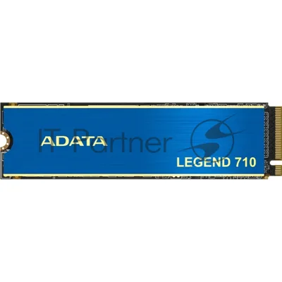 Накопитель SSD ADATA LEGEND 710, 256Gb, PCIe 3.0 x4, M.2 2280, NVMe, R/W 2100/1000, с радиатором