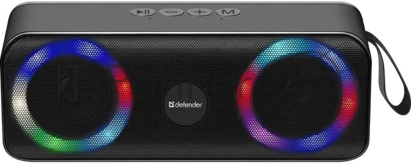 Акустическая система Defender LIGHT/BT/FM/USB/TF/AUX Q1 черный 10 Вт