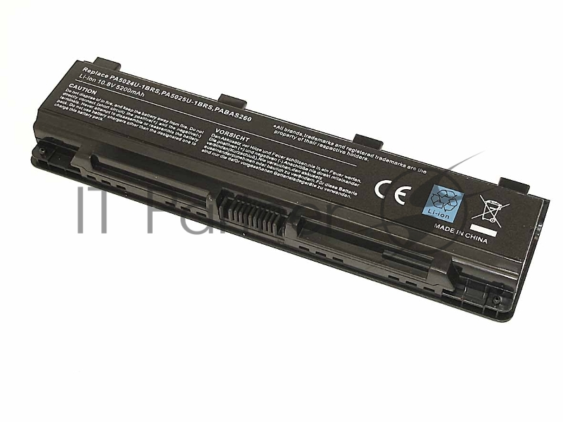 Аккумуляторная батарея для ноутбука Toshiba Satellite C800 (PA5024U-1BRS) 10.8V 5200mAh OEM черный