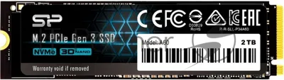 Накопитель SSD Silicon Power P34A60, 2Tb, PCIe 3.0 x4, M.2 2280, NVMe, R/W 2200/1600
