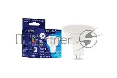Лампа светодиодная TOKOV ELECTRIC 5Вт Soffit 6500К GU5.3 176-264В