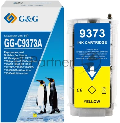 Картридж струйный G&G GG-C9373A желтый (130мл) для HP Designjet T610/T770/T790eprinter/T1300eprinter/T1100