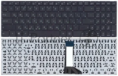 Клавиатура для ноутбука Asus X551 X551CA X551MA черная без рамки (плоский Enter)