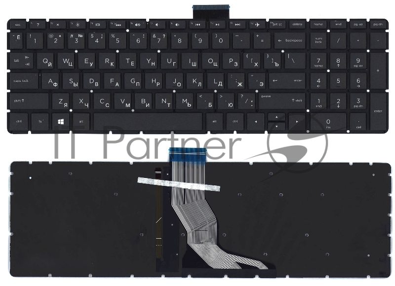 Клавиатура для ноутбука HP 15-BW 250 G6 черная с подсветкой