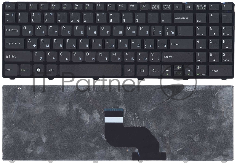 Клавиатура для ноутбука MSI CR640 CX640 черная с рамкой