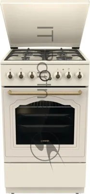 Плита комбинированная Gorenje GKS5B70CLI бежевый, конфорок 4 газовых, духовка 70 л, 50 см x 85 см x 59.4 см