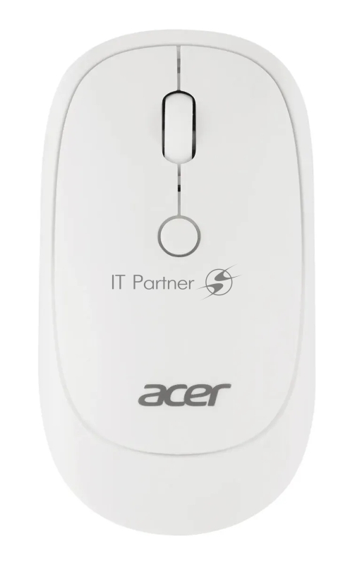 Мышь беспроводная Acer OMR138 белый, 1600 dpi, радиоканал, USB, кнопки - 4