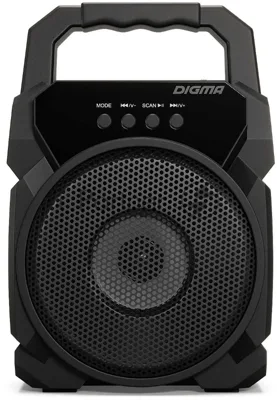 Портативная колонка Digma D-PS1500 черный 10 Вт 1.0 BT 10м 500mAh