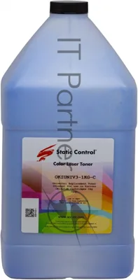Тонер Static Control OKIUNIV3-1KG-C голубой флакон 1000гр. для принтера Oki C3300N/5500